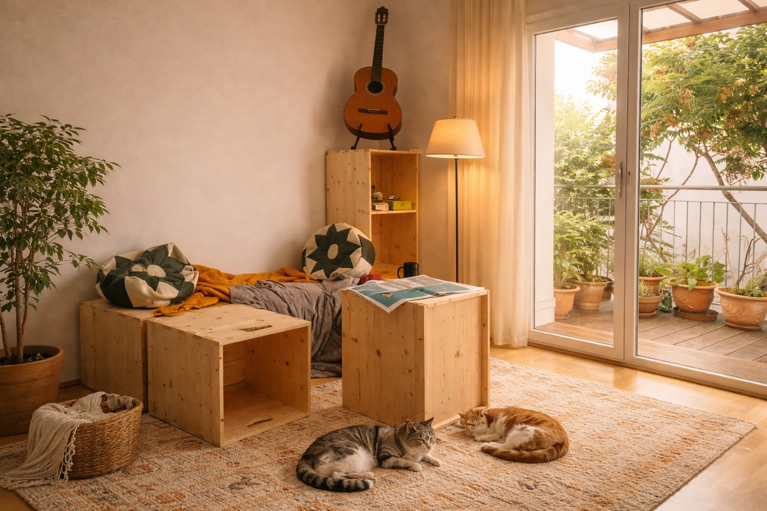 elmn't Elemente als Sofa-System in einem Wohnzimmer